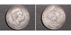 5 Mark 普魯士王國 (1701 - 1918) 銀 威廉二世 (德国)