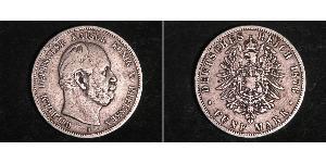 5 Mark 普魯士王國 (1701 - 1918) 銀 威廉一世 (德国)