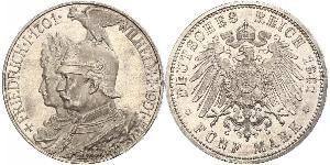 5 Mark 普魯士王國 (1701 - 1918) 銀 威廉二世 (德国)