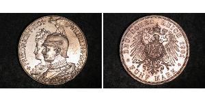 5 Mark 普魯士王國 (1701 - 1918) 銀 威廉二世 (德国)