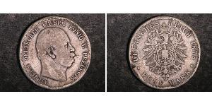 5 Mark 普魯士王國 (1701 - 1918) 銀 威廉一世 (德国)
