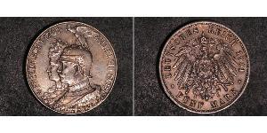 5 Mark 普魯士王國 (1701 - 1918) 銀 威廉二世 (德国)