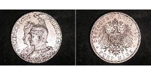 5 Mark 普魯士王國 (1701 - 1918) 銀 威廉二世 (德国)