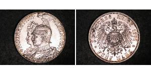 5 Mark 普魯士王國 (1701 - 1918) 銀 威廉二世 (德国)