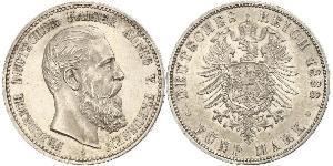 5 Mark 普魯士王國 (1701 - 1918) 銀 腓特烈三世 (德国)
