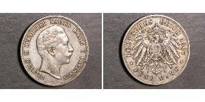 5 Mark 普魯士王國 (1701 - 1918) 銀 威廉二世 (德国)