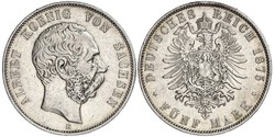 5 Mark 萨克森王国 (1806 - 1918) 銀 阿尔贝特 (萨克森)