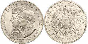 5 Mark 萨克森王国 (1806 - 1918) 銀 弗里德里希·奥古斯特三世 (萨克森国王)