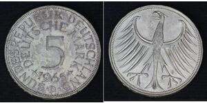 5 Mark 西德 (1949 - 1990) 銀 