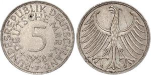 5 Mark 西德 (1949 - 1990) 銀 