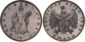 5 Mark 魏瑪共和國 (1919 - 1933) 銀 