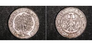 5 Mark 魏瑪共和國 (1919 - 1933) / 德国 銀 