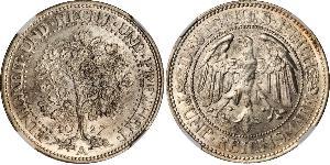 5 Mark 魏瑪共和國 (1919 - 1933) / 德国 銀 