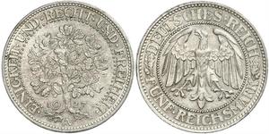 5 Mark 魏瑪共和國 (1919 - 1933) / 德国 銀 