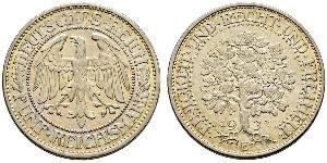 5 Mark 魏瑪共和國 (1919 - 1933) / 德国 銀 