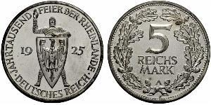 5 Mark / 5 Reichsmark République de Weimar (1918-1933) Argent 