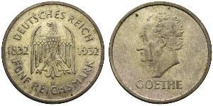 5 Mark / 5 Reichsmark République de Weimar (1918-1933) Argent 