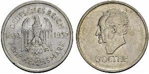 5 Mark / 5 Reichsmark République de Weimar (1918-1933) Argent 