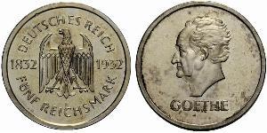 5 Mark / 5 Reichsmark République de Weimar (1918-1933) Argent 