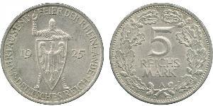 5 Mark / 5 Reichsmark République de Weimar (1918-1933) Argent 