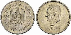 5 Mark / 5 Reichsmark Weimar Republic (1918-1933) Silver 