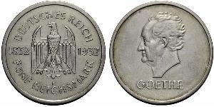 5 Mark / 5 Reichsmark Weimar Republic (1918-1933) Silver 