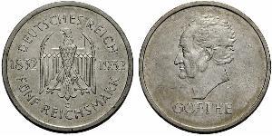 5 Mark / 5 Reichsmark Weimar Republic (1918-1933) Silver 