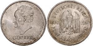 5 Mark / 5 Reichsmark Weimar Republic (1918-1933) Silver 