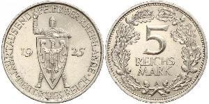 5 Mark / 5 Reichsmark Weimar Republic (1918-1933) Silver 