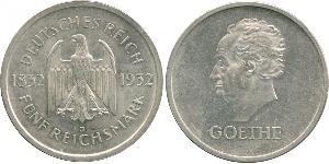 5 Mark / 5 Reichsmark 魏瑪共和國 (1919 - 1933) 銀 