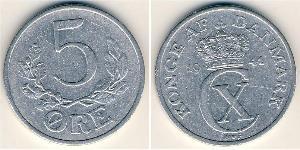 5 Ore Danemark Aluminium 