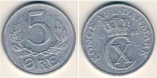 5 Ore Dänemark Aluminium 