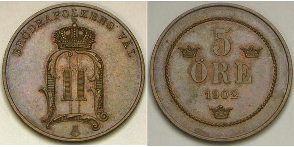 5 Ore Sweden Copper 