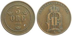 5 Ore Schweden Kupfer 