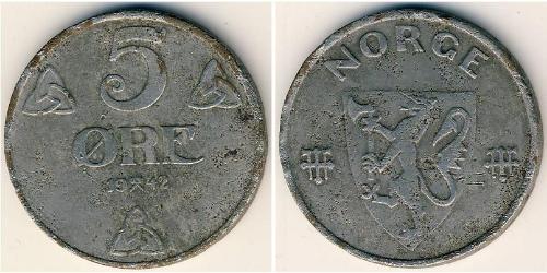 5 Ore Norwegen Stahl 