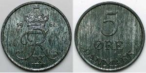 5 Ore Danemark Zinc Frédéric IX de Danemark (1899 - 1972)