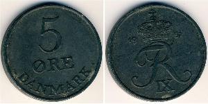 5 Ore Danemark Zinc Frédéric IX de Danemark (1899 - 1972)