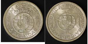 5 Pataca Portogallo / Macao (1862 - 1999) Argento 