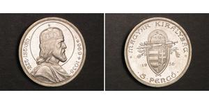 5 Pengo Kingdom of Hungary (1920 - 1946) Argento Stefano I d