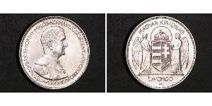 5 Pengo Kingdom of Hungary (1920 - 1946) Argento Miklós Horthy