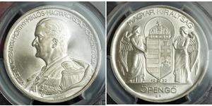 5 Pengo Kingdom of Hungary (1920 - 1946) Silber Miklós Horthy