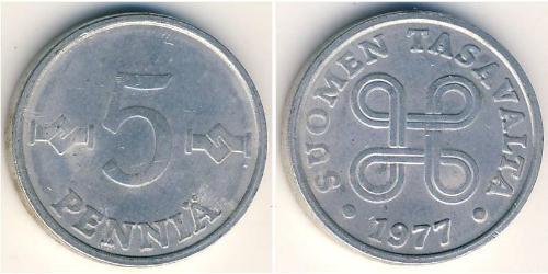 5 Penny Finlandia (1917 - ) Aluminio 