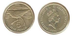 5 Penny St. Helena (1981 - ) Kupfer/Nickel Elizabeth II (1926-2022)