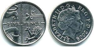 5 Penny Vereinigtes Königreich (1922-) Kupfer/Nickel Elizabeth II (1926-2022)