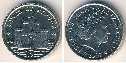 5 Penny Isla de Man Níquel/Cobre Isabel II (1926-2022)