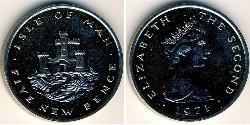 5 Penny Isla de Man Níquel/Cobre Isabel II (1926-2022)