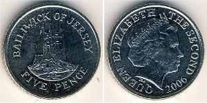 5 Penny Jersey (1066 - ) Níquel/Cobre 