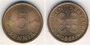 5 Penny Finlandia (1917 - ) Rame 