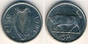 5 Penny Irlanda (1922 - ) Rame/Nichel 