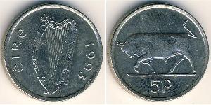 5 Penny Irlanda (1922 - ) Rame/Nichel 